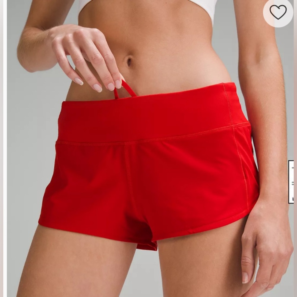 Lululemon speed up low-rise lined short size 6